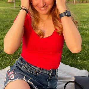 Red bodysuit size small